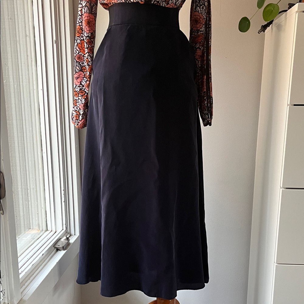 H&M Navy A-Line Skirt